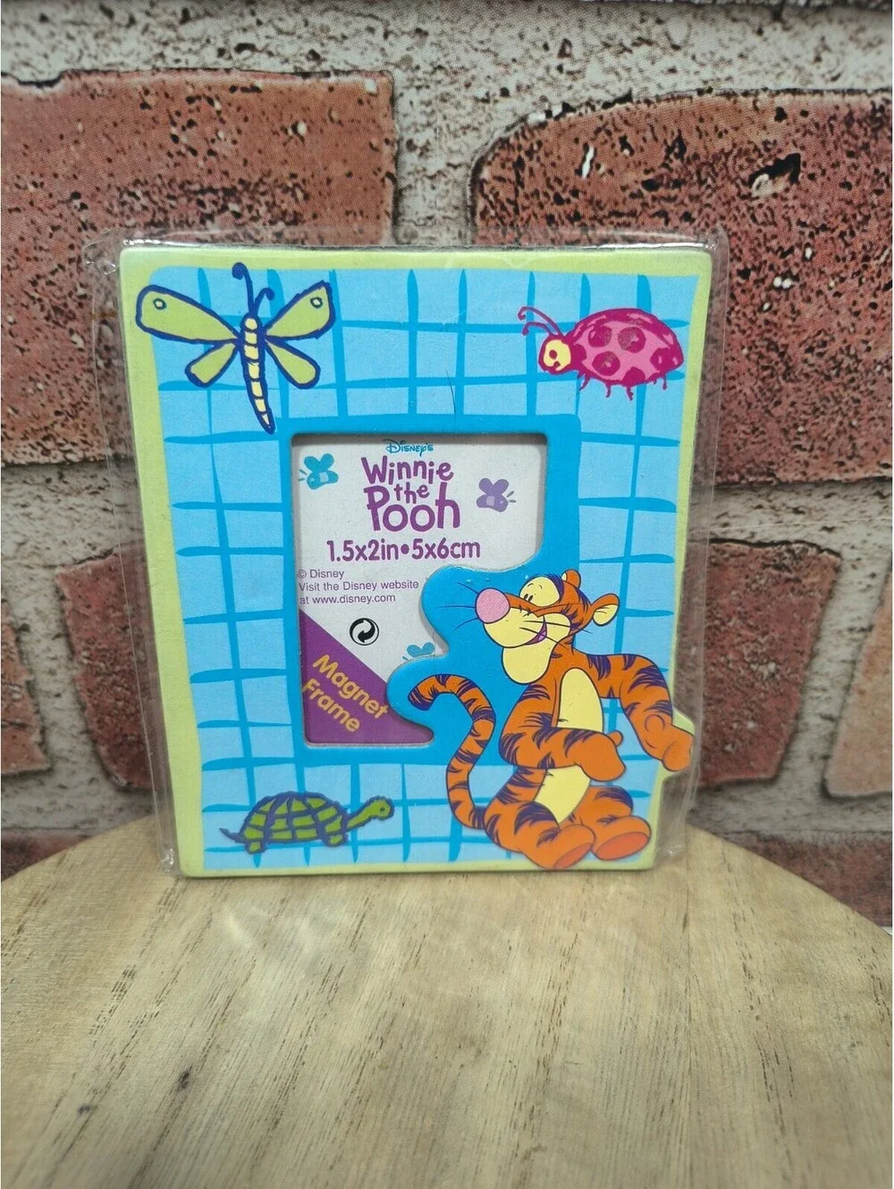 2001 Tigger Disney Winnie The Pooh Refrigerator Magnet Frame Butterfly Bugs Vtg